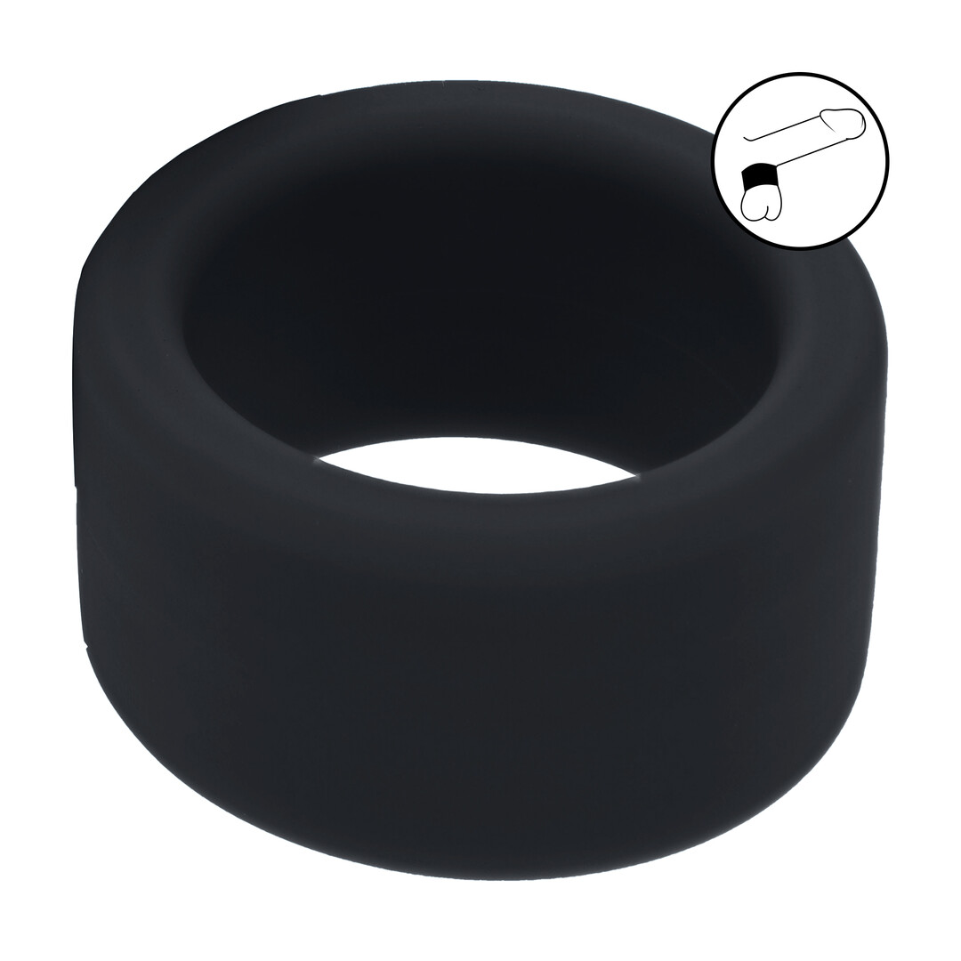 Levelz by shots Vloeibare Silicoen Balriem - M - 34mm - Zwart (8714273062185)