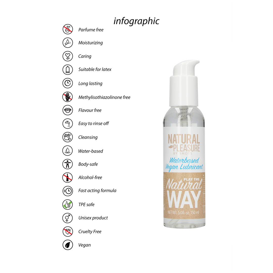 Natural pleasure by shots Vegan Waterbased Glijmiddel - 5 fl oz / 150 ml (8714273544049)