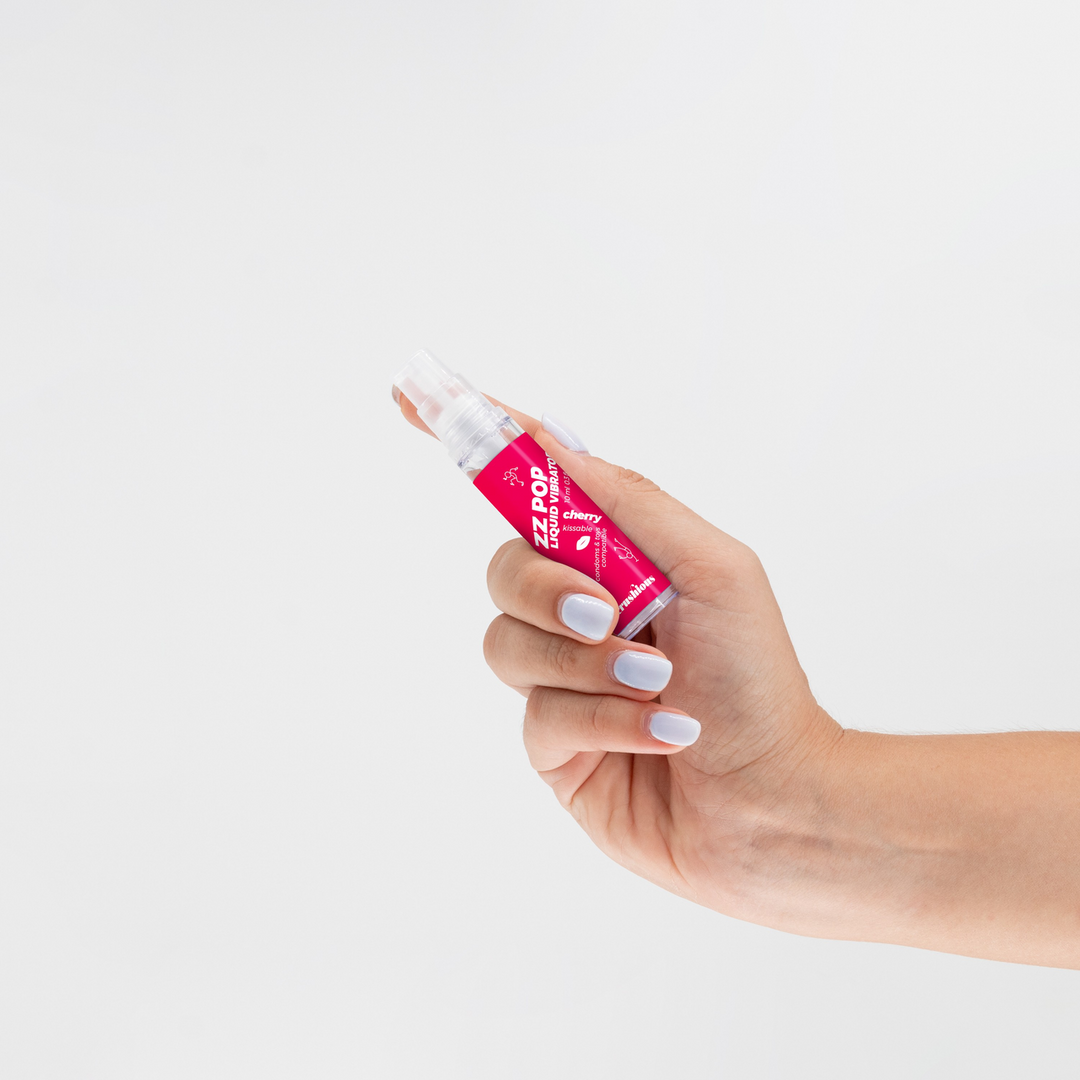 Crushious ZZ Pop - Kusbare Vloeibare Vibrator - Kers - 0,3 fl oz / 10 ml (7403254156944)
