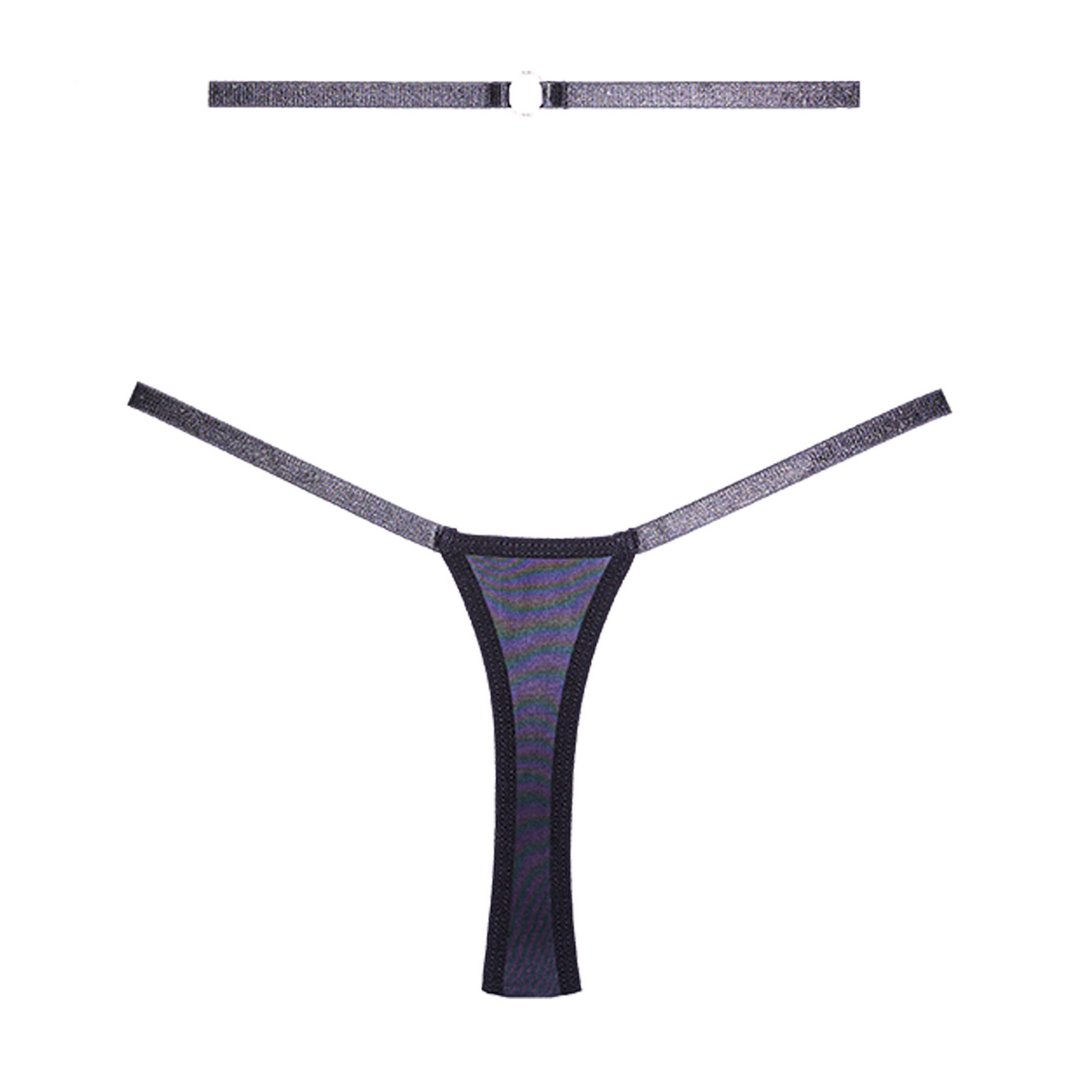 Allure Cherished - Kant en Gaas String - OS - Zwart (883045920959)