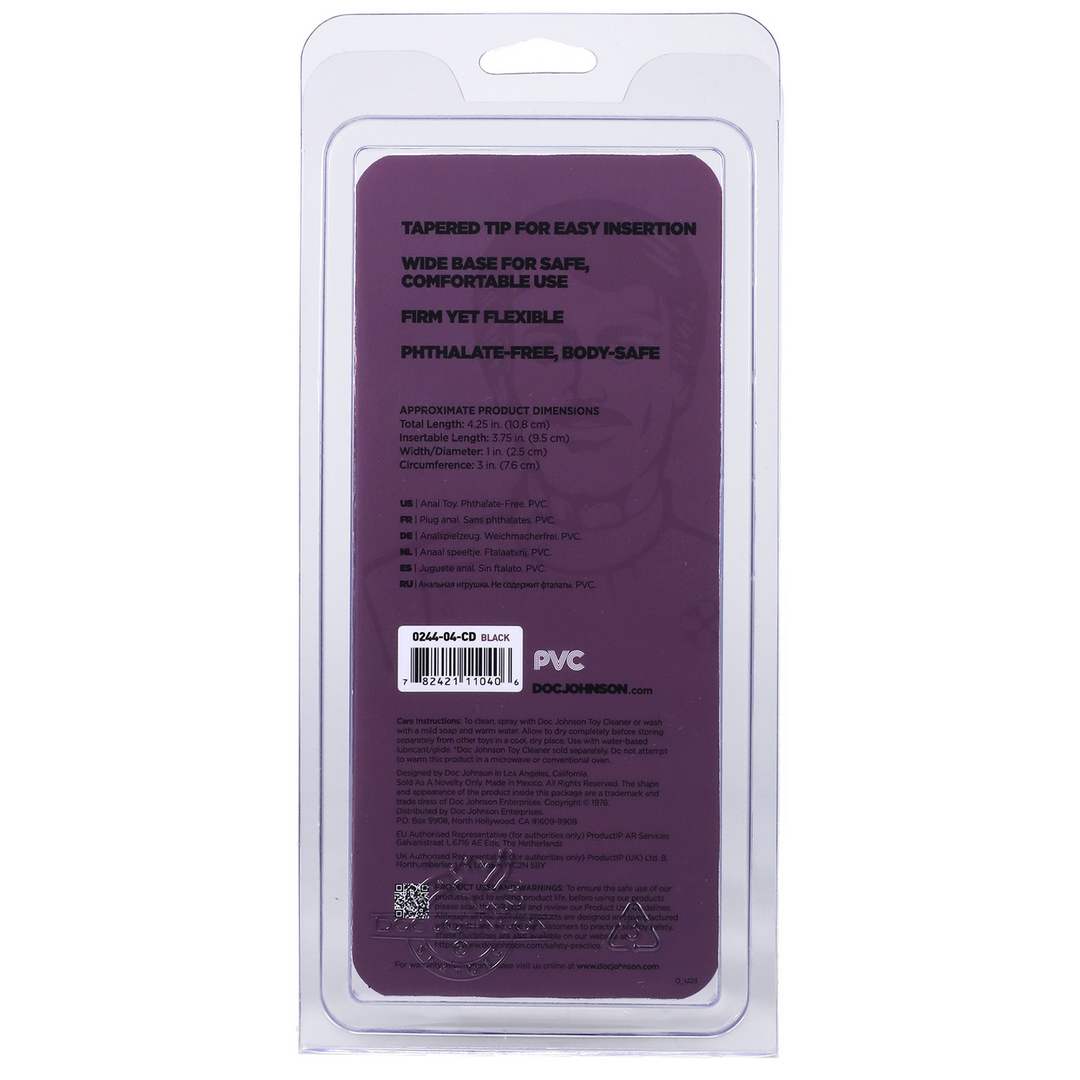 Doc johnson Classic Butt Plug - Klein - Zwart (782421110406)