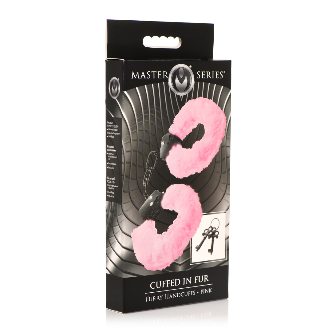 Xr brands Cuffed in Fur - Furry Handcuffs - Roze (848518052186)