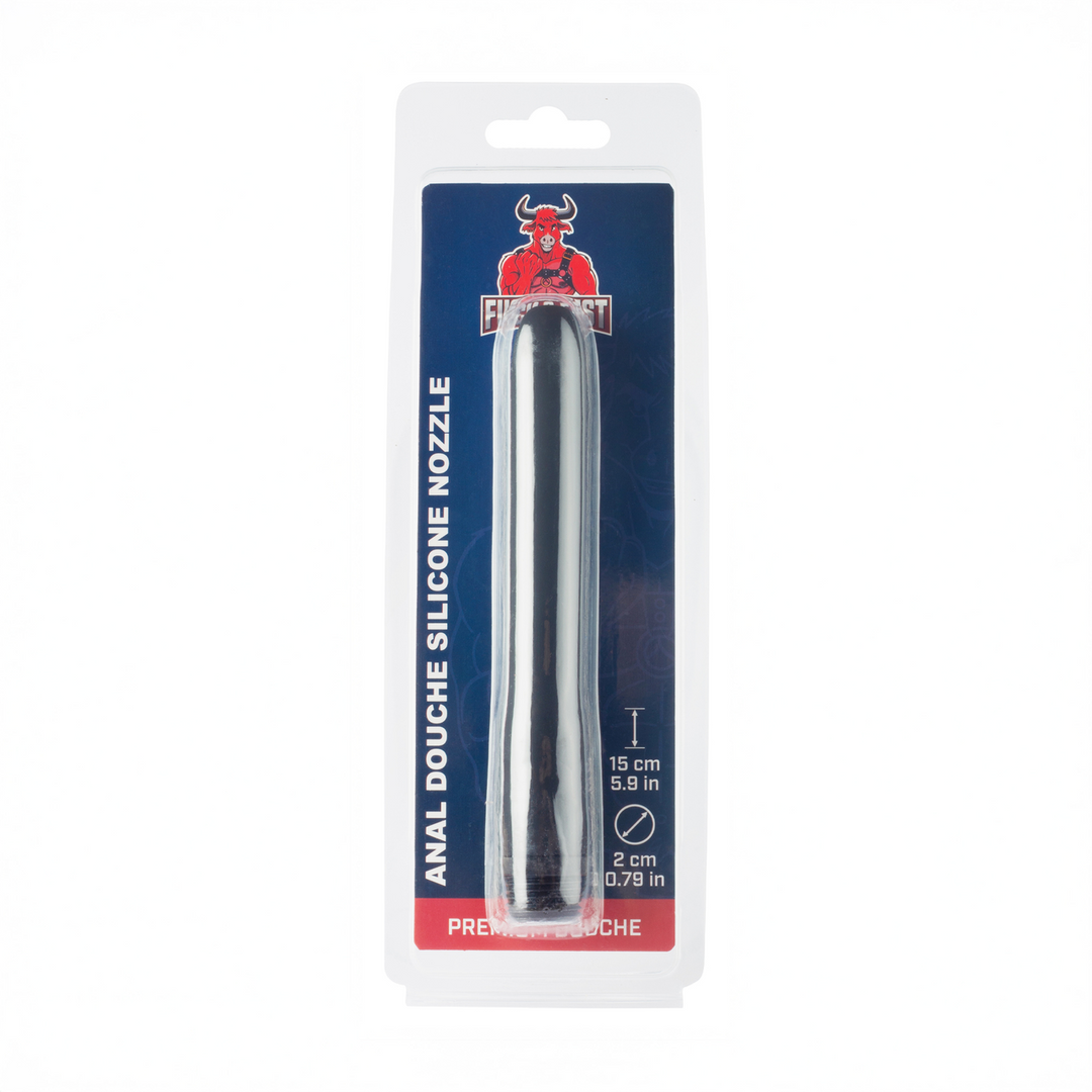 Fuck  fist Anal Douche Siliconen Mondstuk - 15 cm - Zwart (3662811920709)