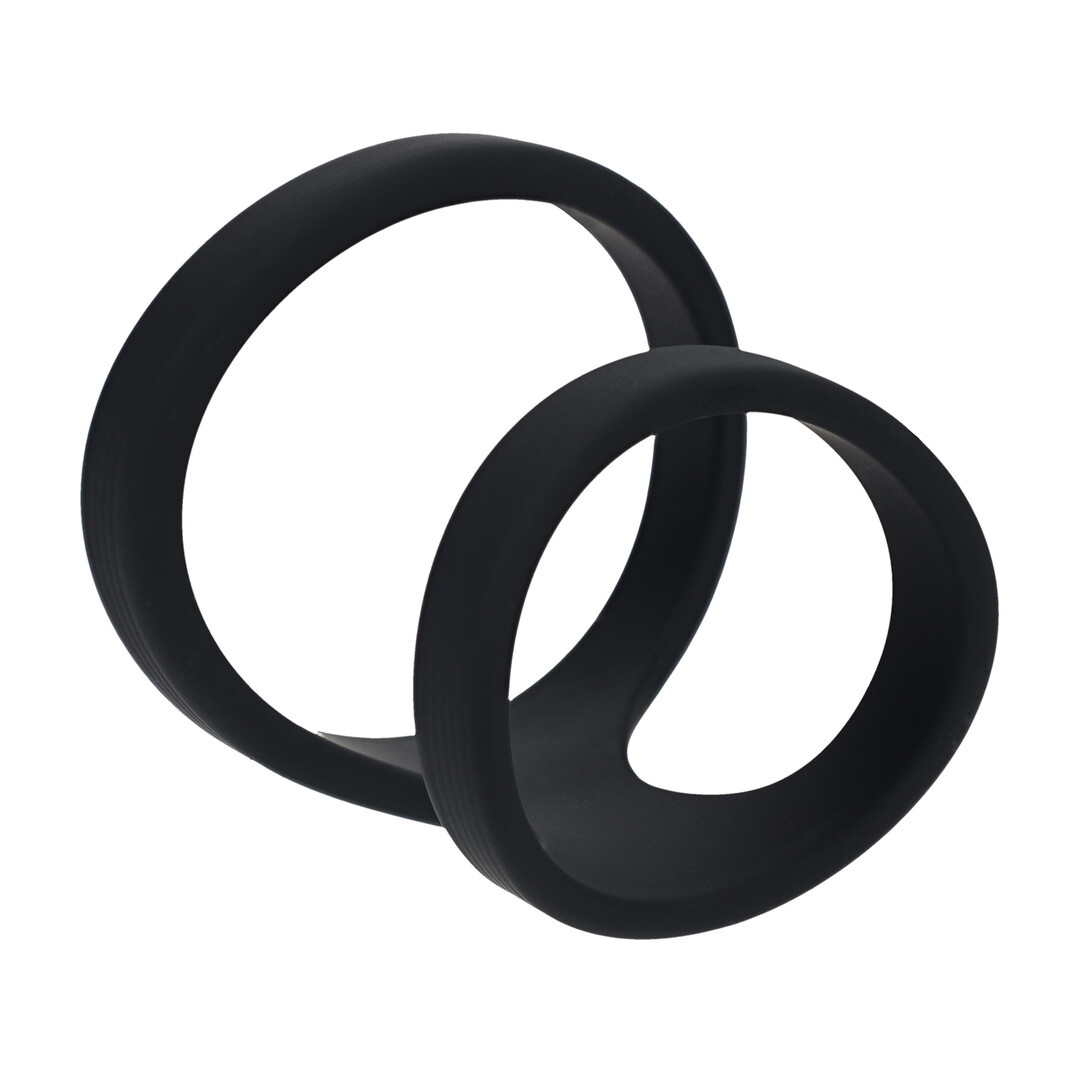 Levelz by shots 2 Loop Siliconen Cockring - Zwart (8714273063687)