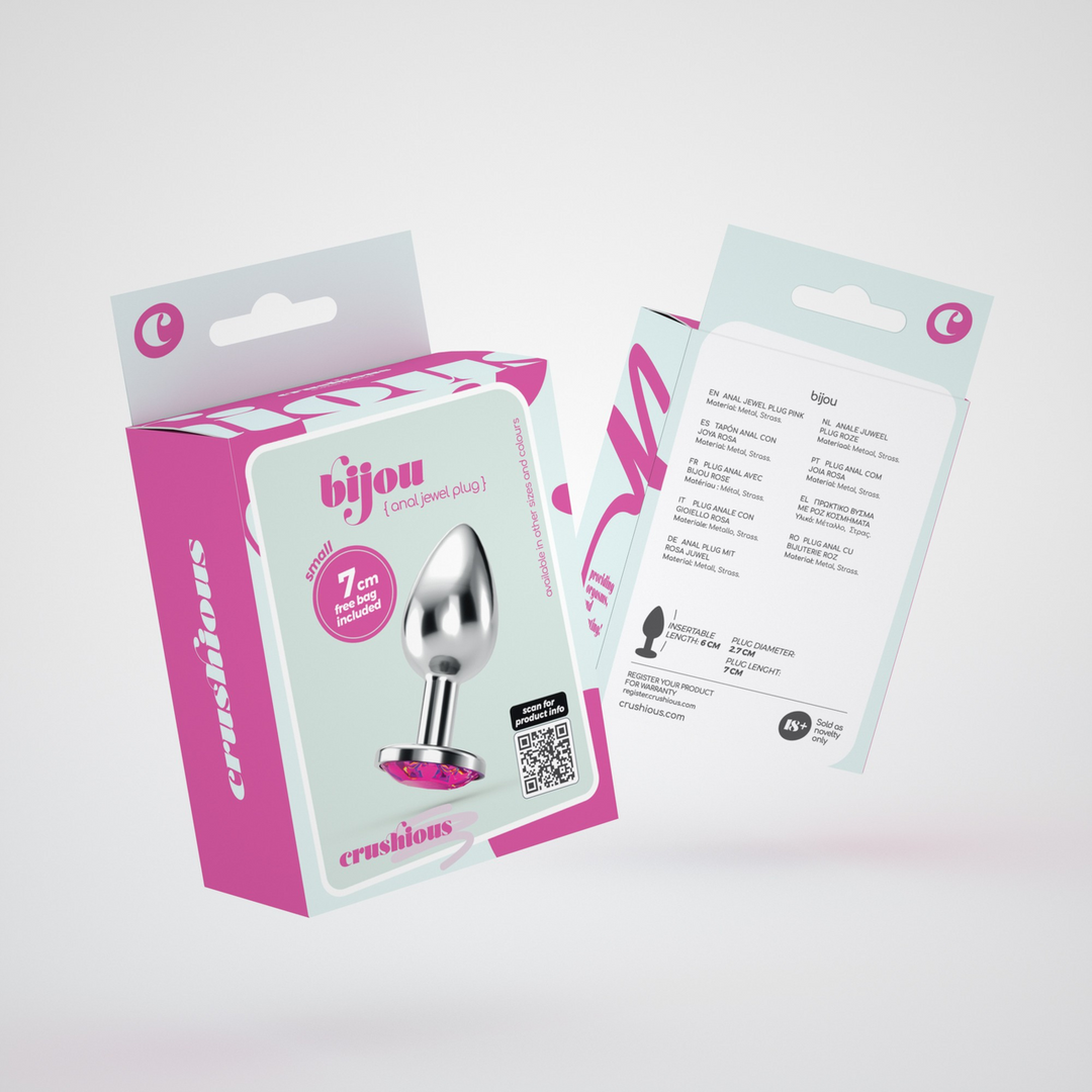 Crushious Bijou - Anal Jewel Plug - Klein - Roze (799632355199)