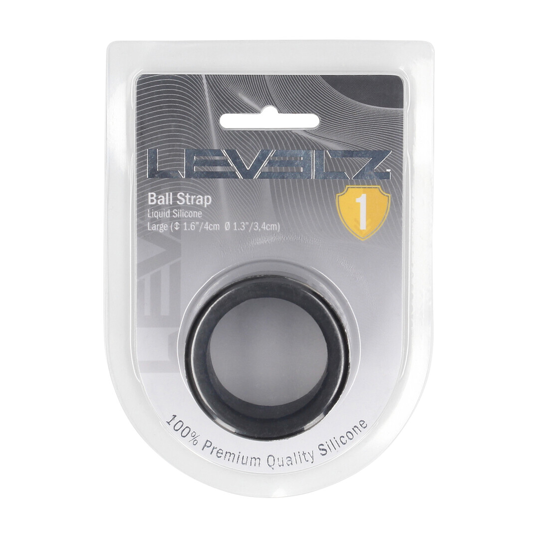 Levelz by shots Vloeibare Siliconen Balriem - L - 34mm - Zwart (8714273062208)