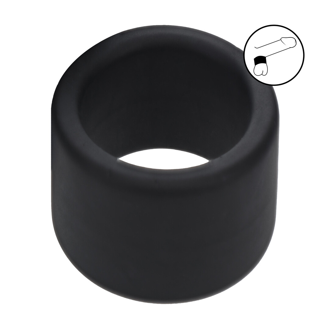 Levelz by shots Vloeibare Siliconen Balriem - L - 34mm - Zwart (8714273062208)