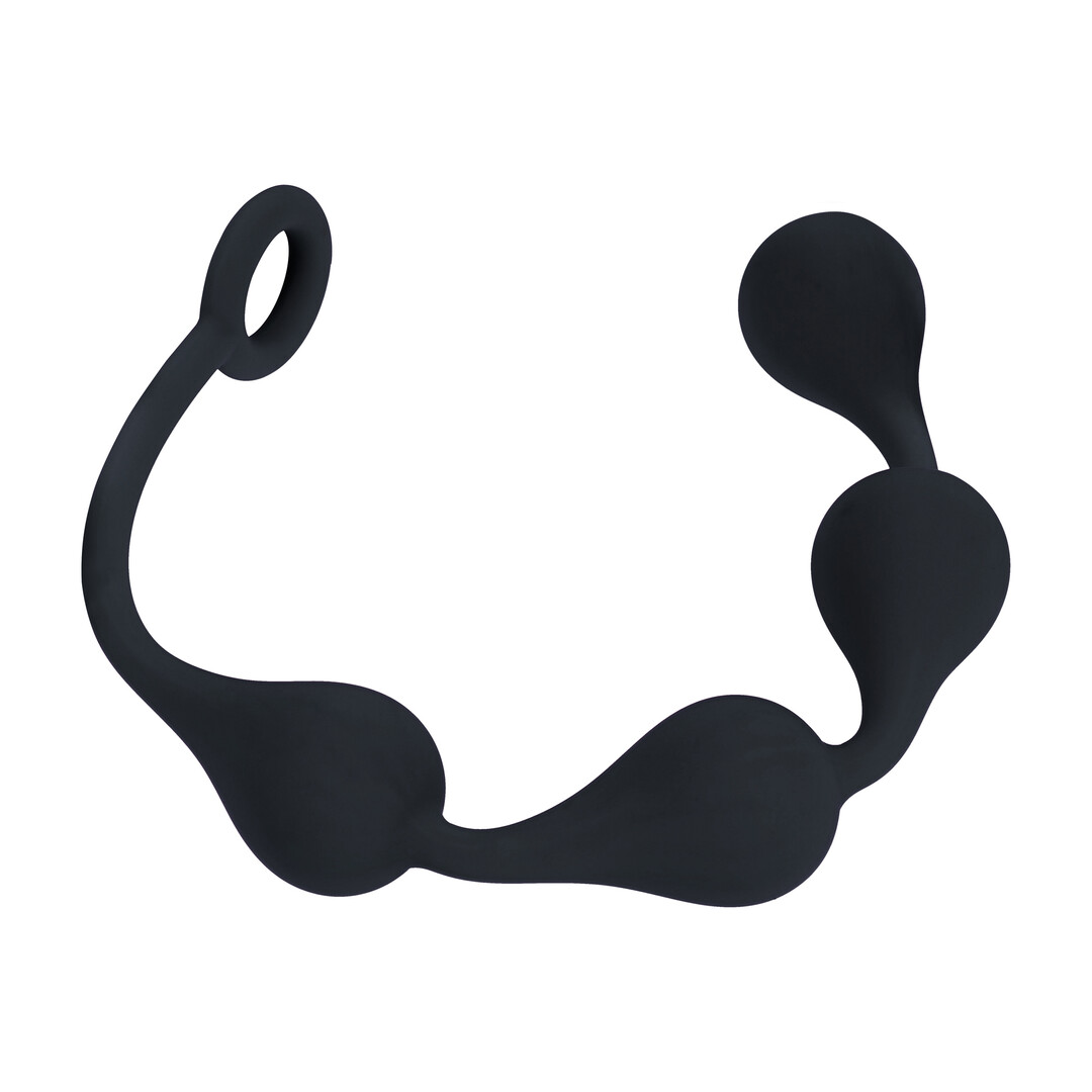 Levelz by shots Waterdrop Siliconen Anale Ballen - M - 30mm - Zwart (8714273066879)