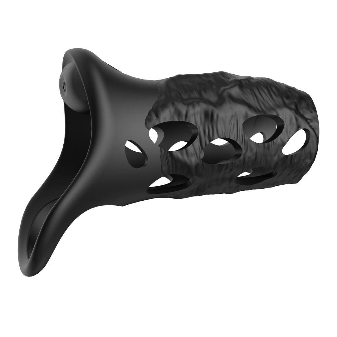 Crushious Batiatus - Vibrating Penis Armour Ring - Black (7403254162051)
