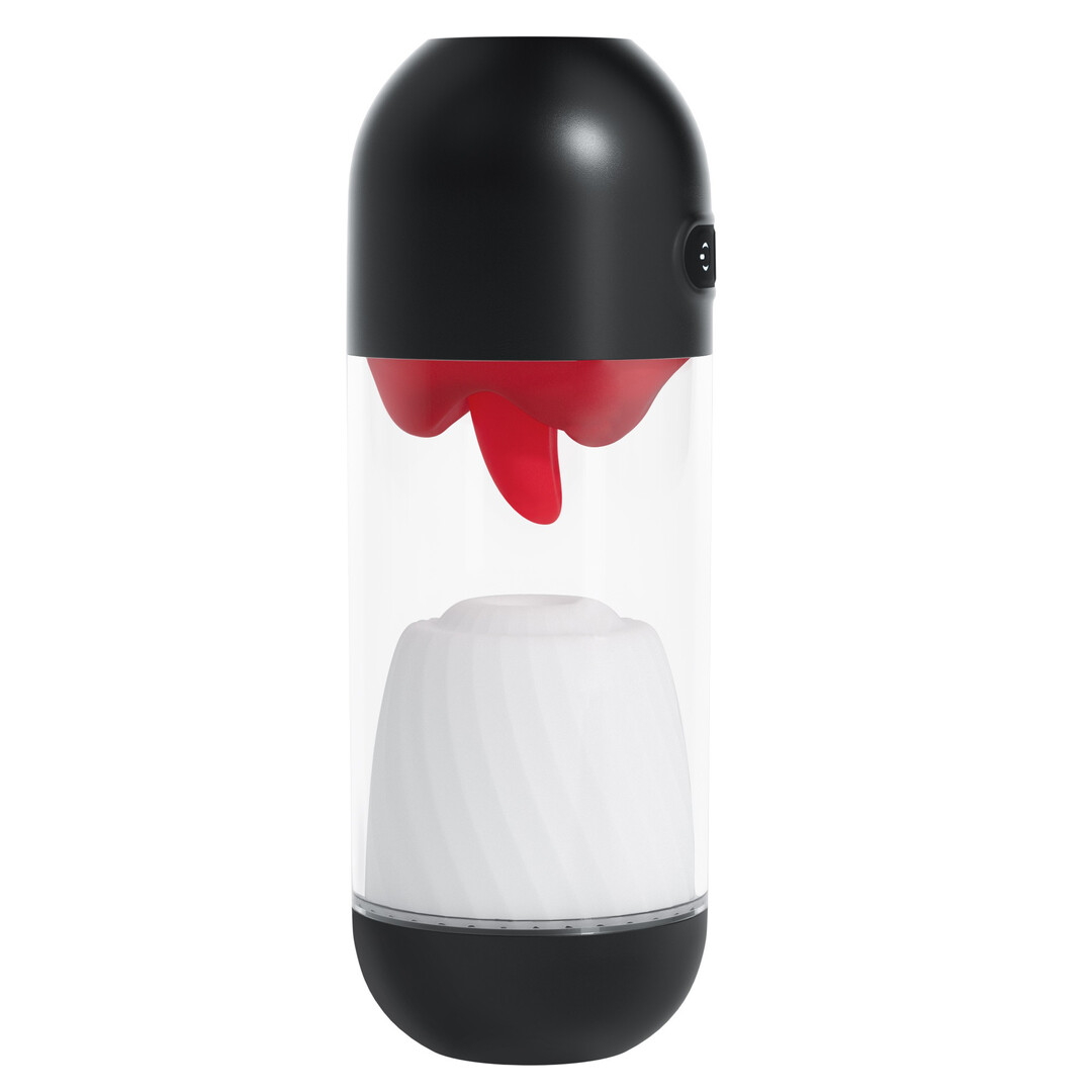Crushious Slurpy - 2 in 1 Detachable Licking and Vibrating Masturbator - Transparent (7403254162075)