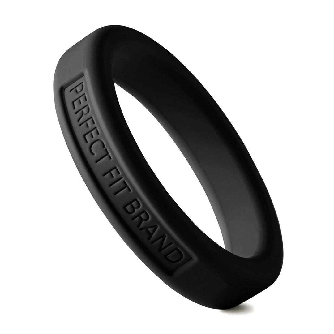 Perfectfitbrand Silicone Hefty Ring Classic - Cockring - 1,75 / 4,4 cm - Zwart (628430541384)