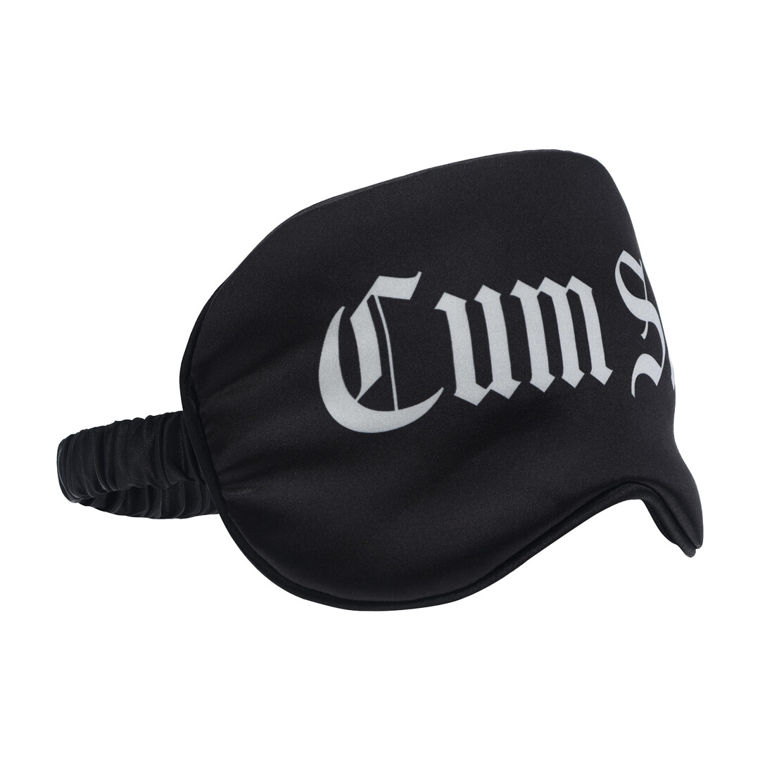 Ouch! by shots Cum Slut - Gedrukt Satijnen Masker - Zwart (8714273028457)