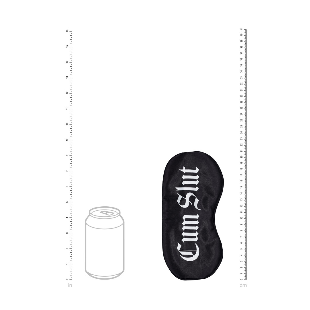 Ouch! by shots Cum Slut - Gedrukt Satijnen Masker - Zwart (8714273028457)