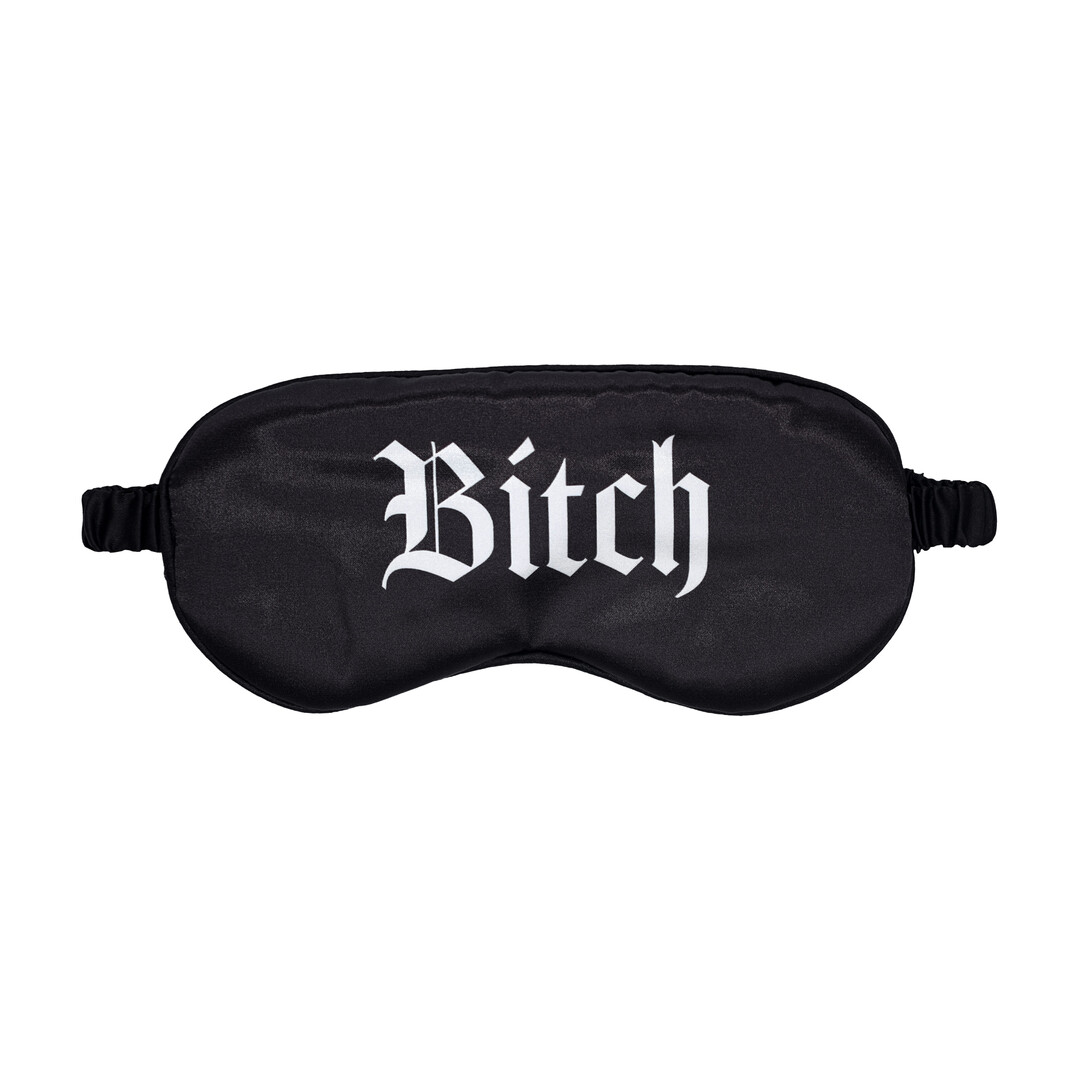 Ouch! by shots Bitch - Gedrukte Satijnen Masker - Zwart (8714273028440)