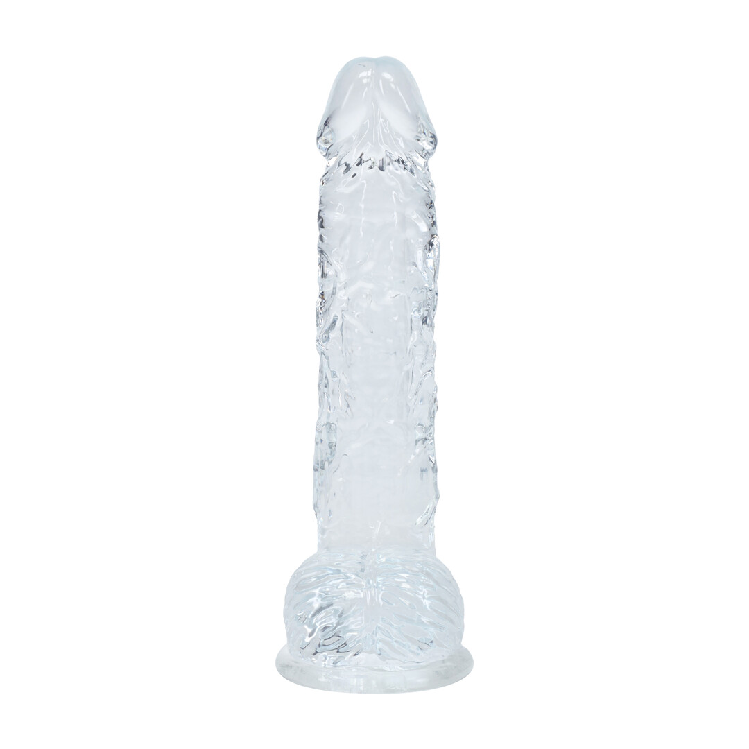 Realrock by shots Realistische Dildo met Ballen - 5 / 12,7 cm - Transparant (8714273061522)