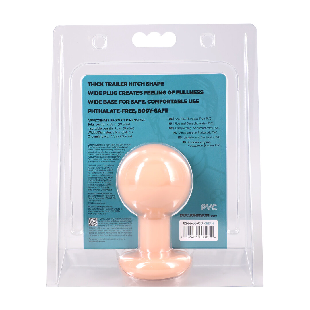 Doc johnson The Classic - Round Butt Plug - Medium - Cream (782421003074)