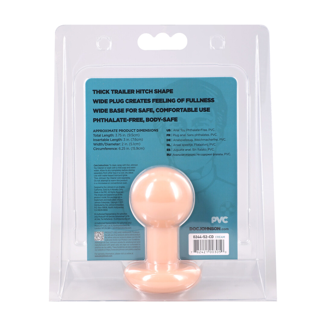 Doc johnson The Classic - Round Butt Plug - Small - Cream (782421003050)