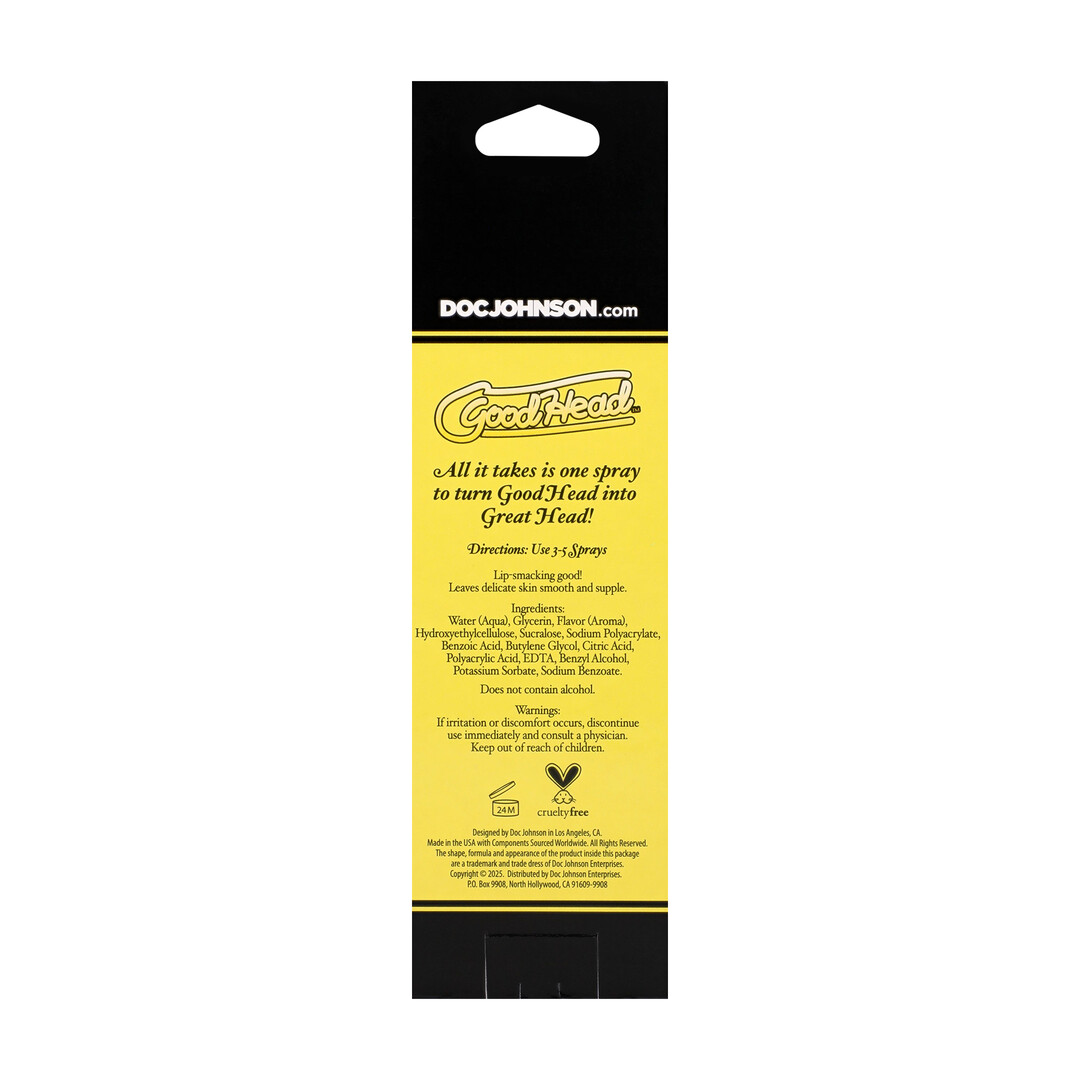 Doc johnson Juicy Head - Cocktails - Dry Mouth Spray - Lemon Drop - 2 fl oz / 59 ml (782421098636)