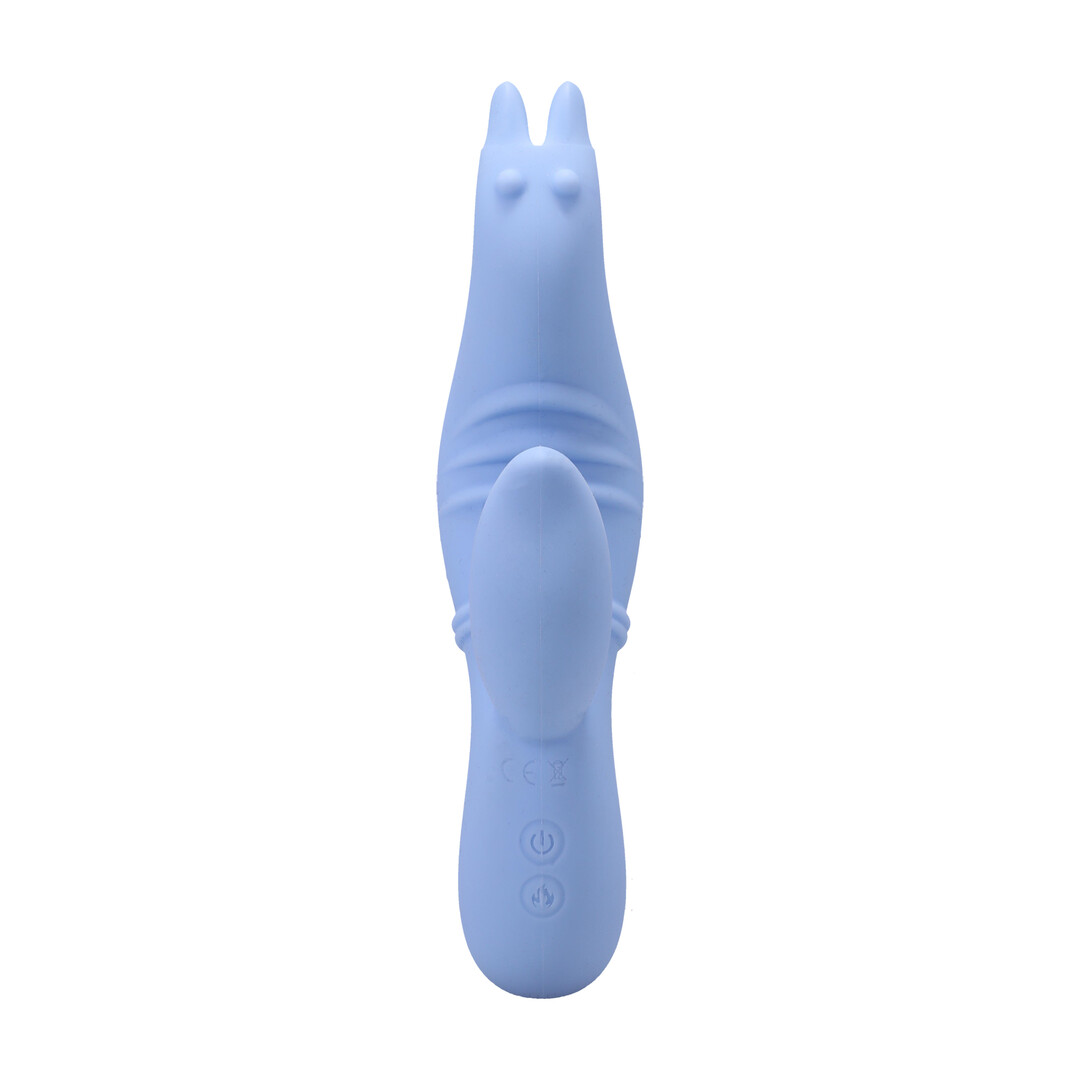 Doc johnson Into The C - Seahorse Siren - Warming Waved Rabbit Vibrator - Maui Blue (782421101992)