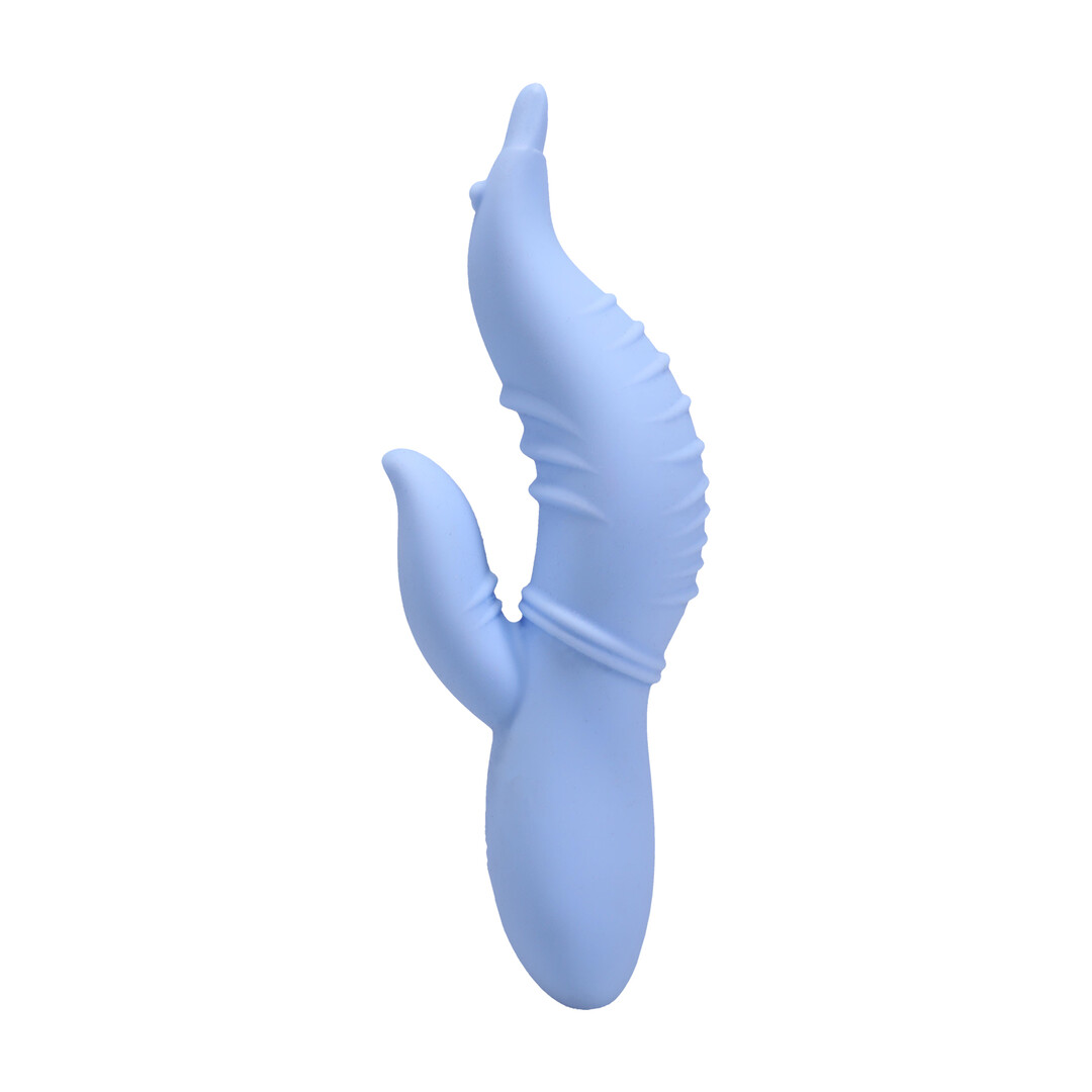 Doc johnson Into The C - Seahorse Siren - Warming Waved Rabbit Vibrator - Maui Blue (782421101992)