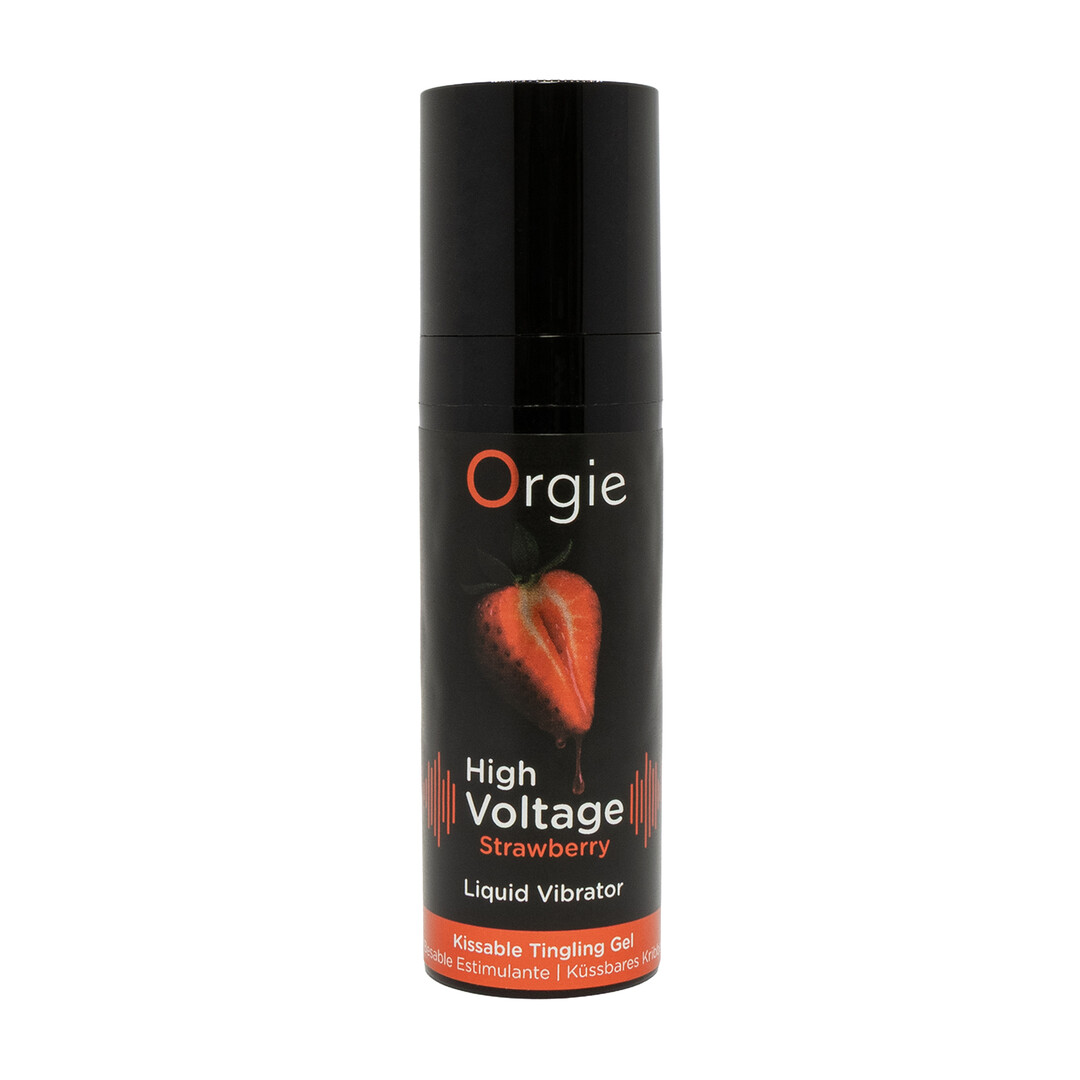Orgie High Voltage - Vloeibare Vibrator - Aardbei - 0,5 fl oz / 15 ml (5600767388028)