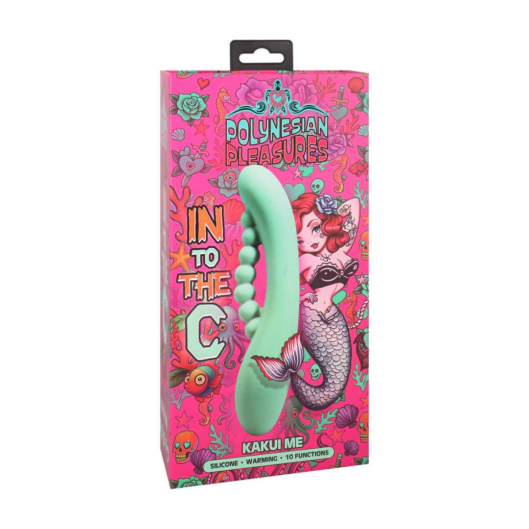 Doc johnson Into The C - Kakui Me - Warming Beaded Rabbit Vibrator - Kelp Green (782421101985)