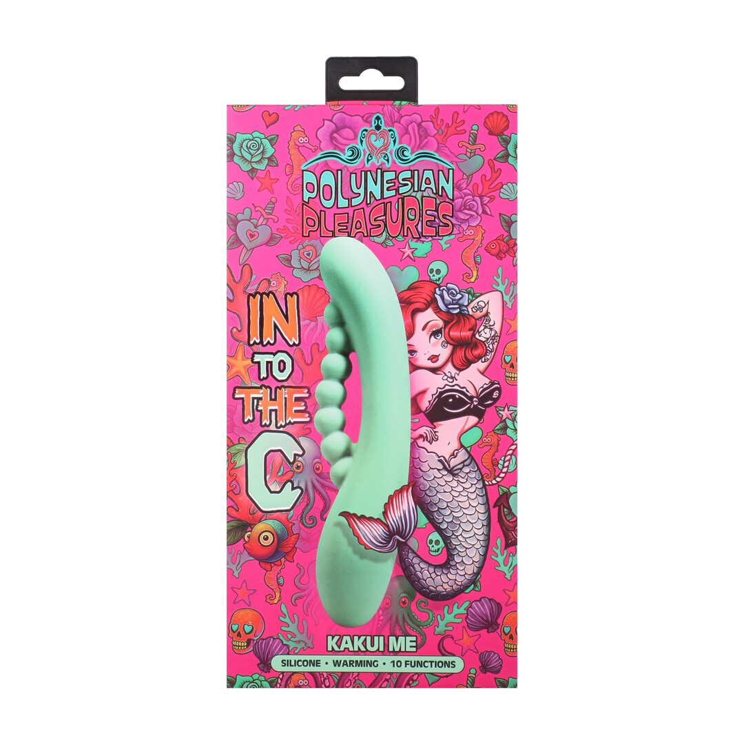 Doc johnson Into The C - Kakui Me - Warming Beaded Rabbit Vibrator - Kelp Green (782421101985)