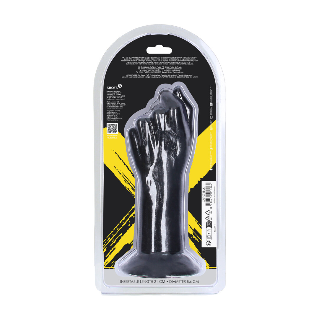 Ouch! by shots Fist of Pleasure - Fist Dildo - 21 cm - Black (8714273017369)