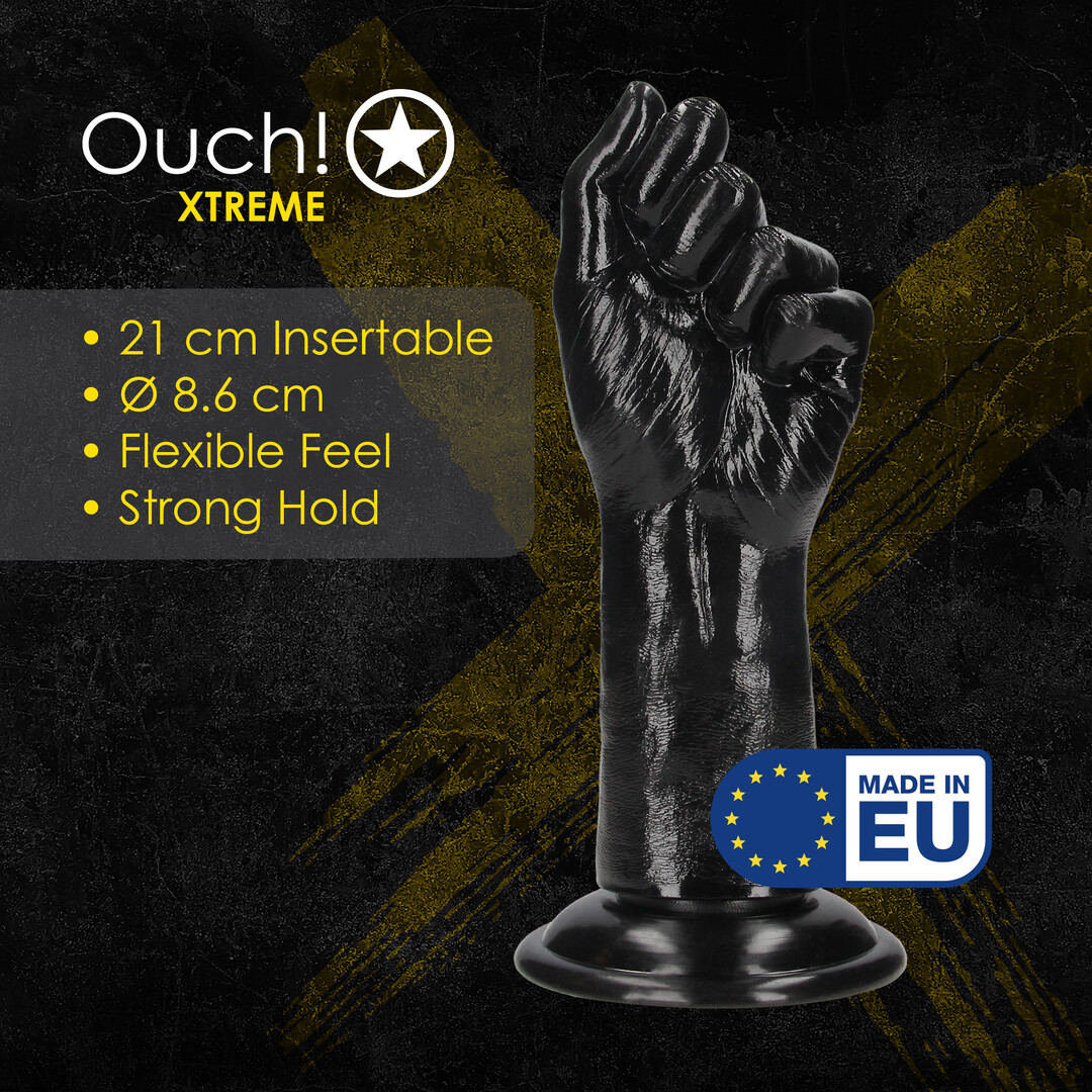 Ouch! by shots Fist of Pleasure - Fist Dildo - 21 cm - Black (8714273017369)