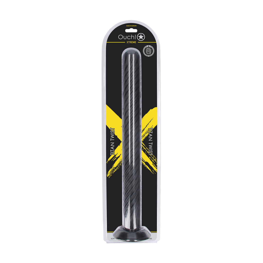 Ouch! by shots Titan Twist - Anal Plug - 48 cm - Black (8714273017390)