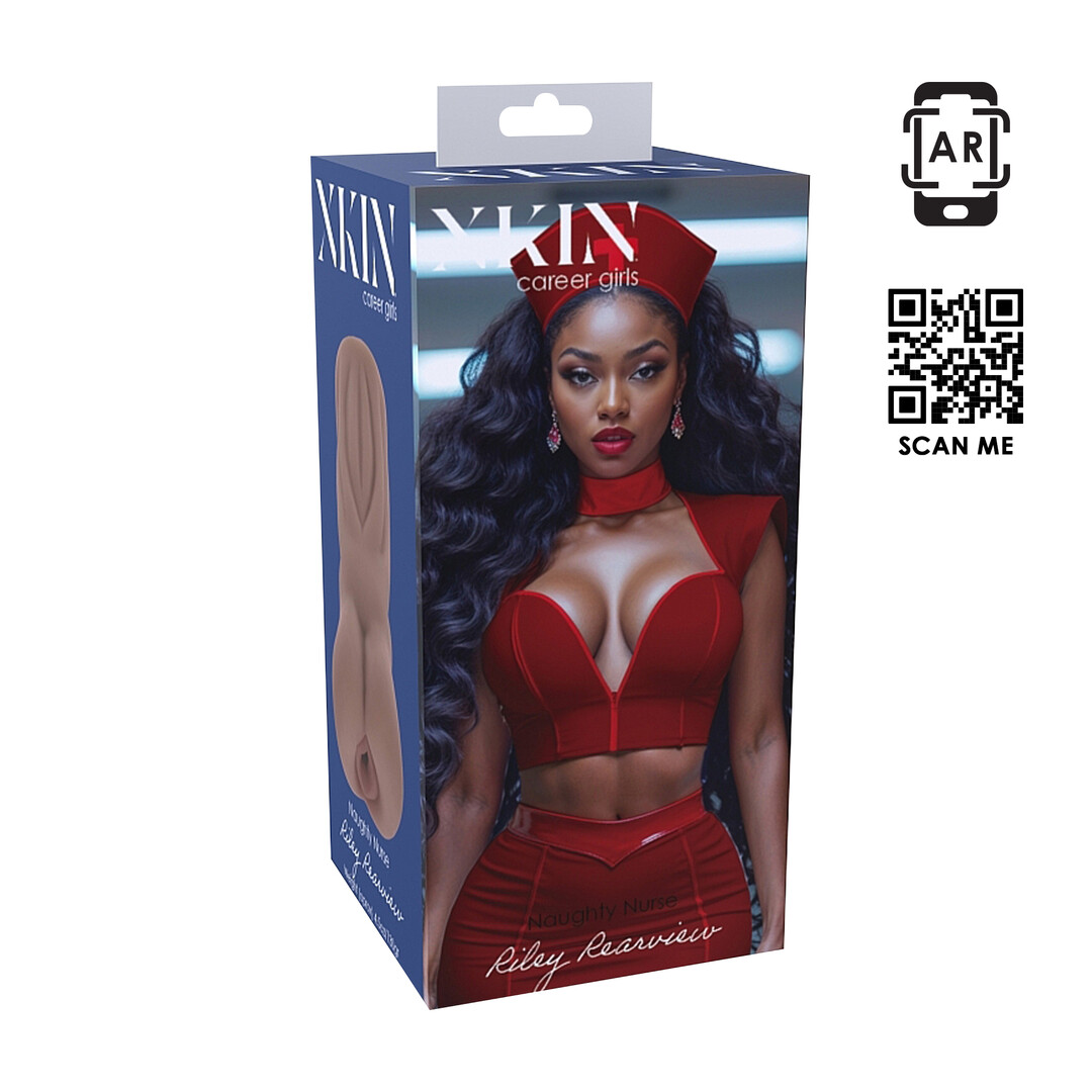 Xkin by shots Carreer Girls - Naughty Nurse Riley Rearview - TPE Small Masturbator - 130g - Brown (8714273028648)