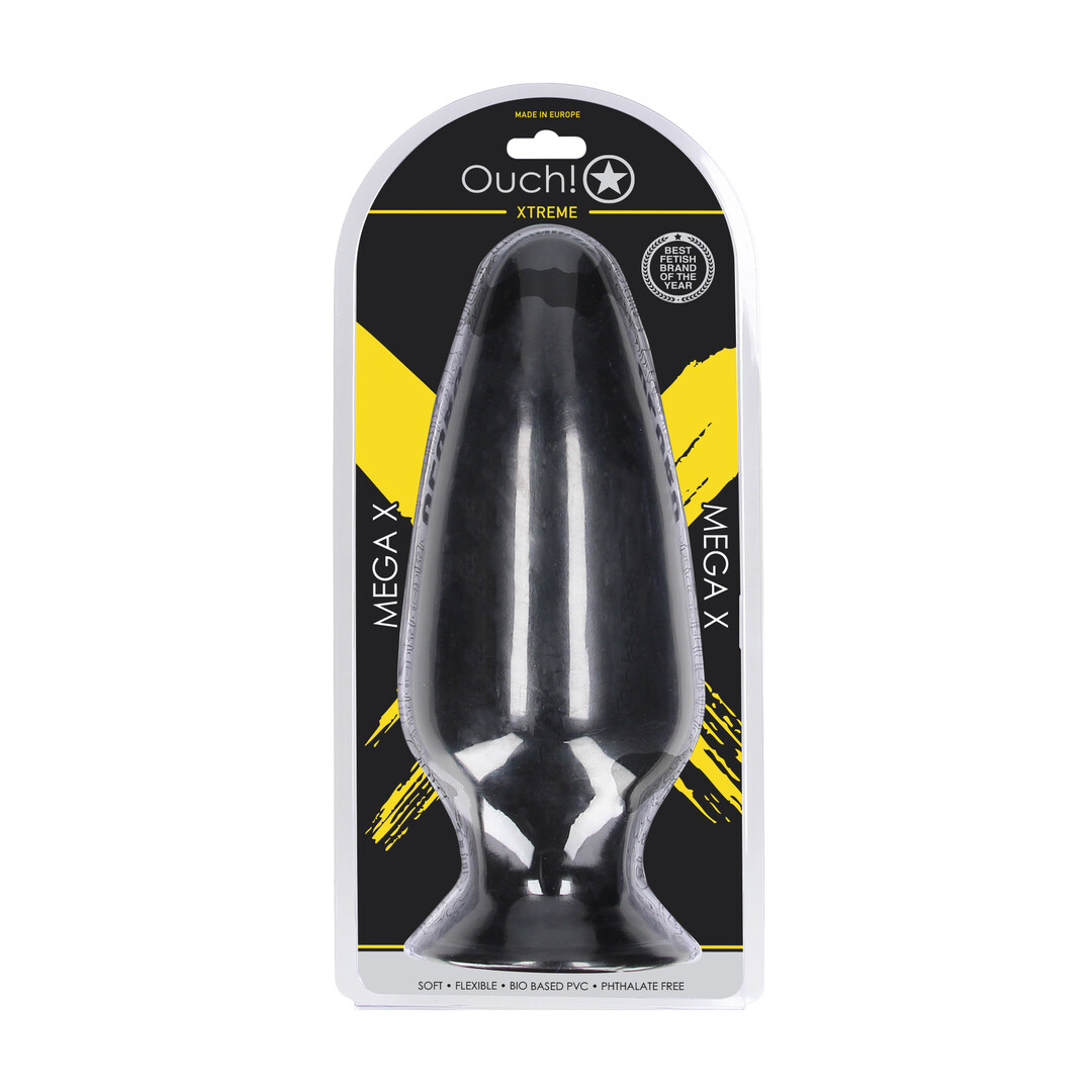 Ouch! by shots Mega X - Anal Plug - 29 cm - Black (8714273017482)
