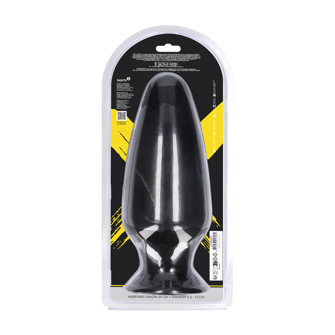 Ouch! by shots Mega X - Anal Plug - 29 cm - Black (8714273017482)