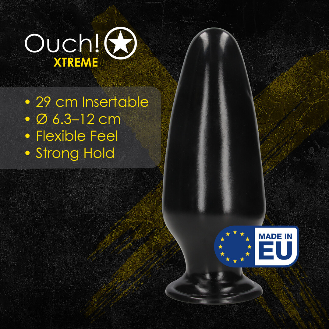 Ouch! by shots Mega X - Anal Plug - 29 cm - Black (8714273017482)