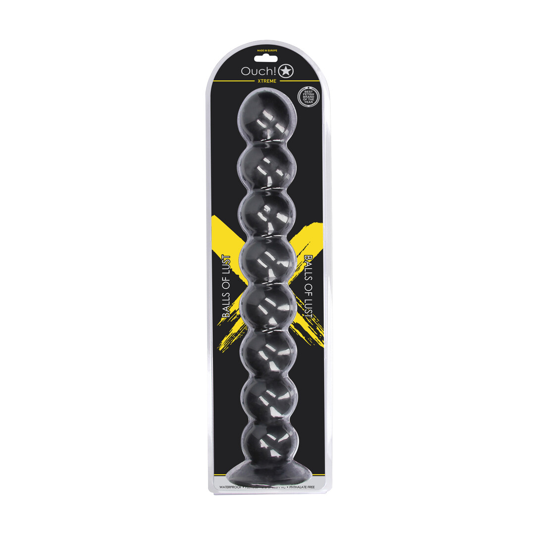 Ouch! by shots Balls of Lust - Anal Plug - 55 cm - Black (8714273017383)