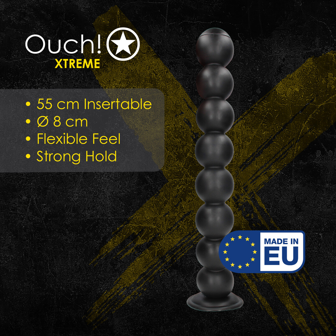 Ouch! by shots Balls of Lust - Anal Plug - 55 cm - Black (8714273017383)