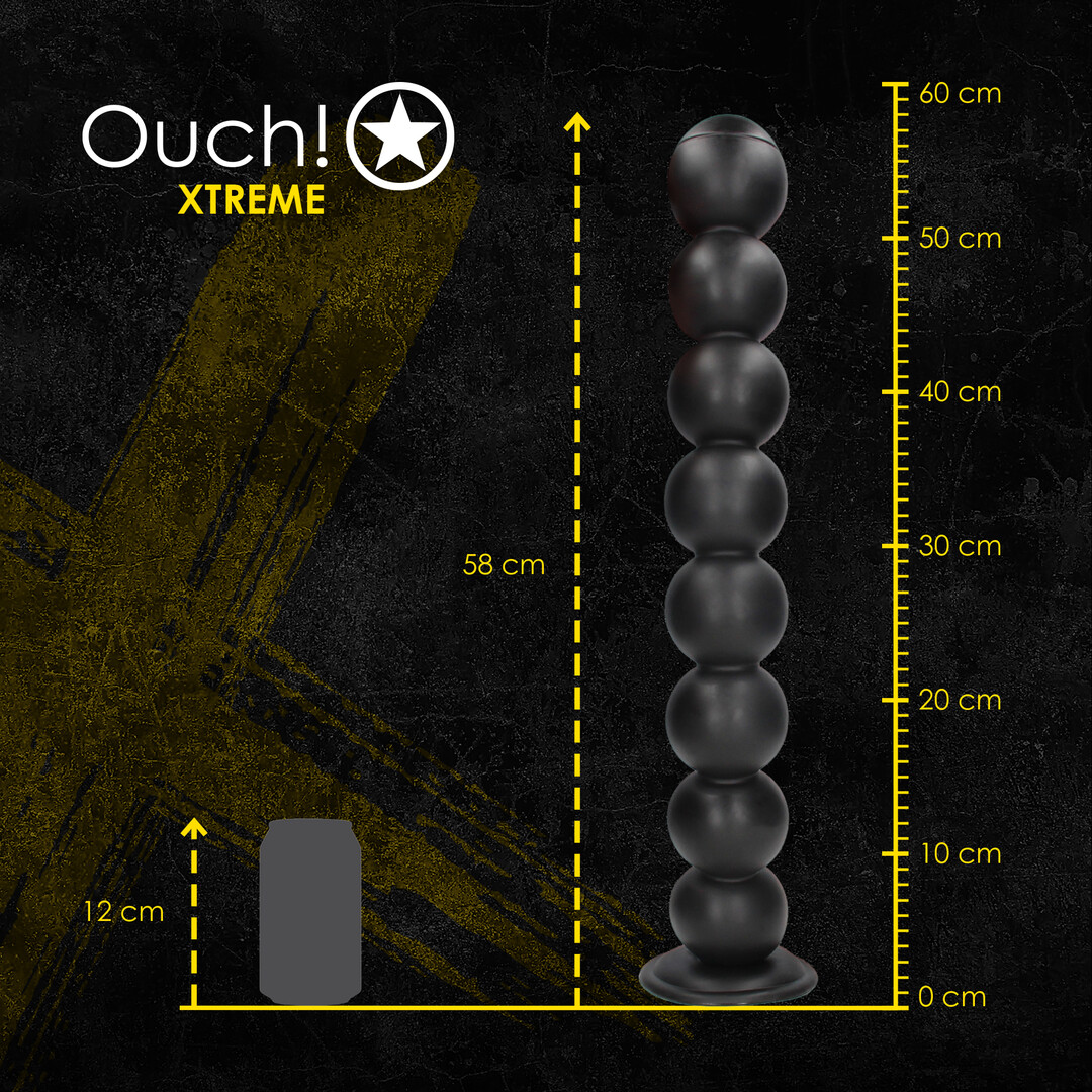 Ouch! by shots Balls of Lust - Anal Plug - 55 cm - Black (8714273017383)