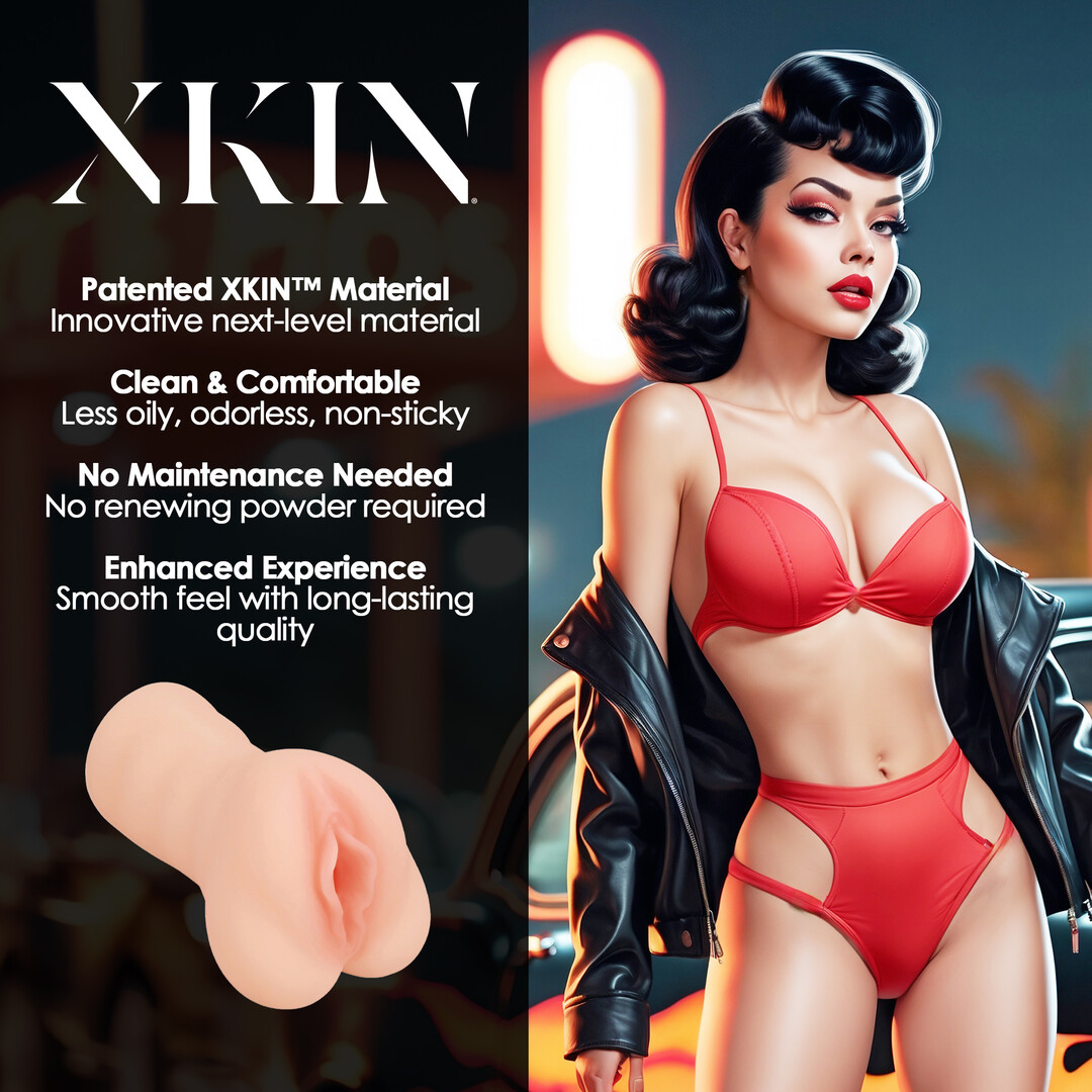 Xkin by shots Pinup Dolls - Greaser Girl Misty Muffburner - TPE Medium Masturbator - 204g - Vlees (8714273028754)