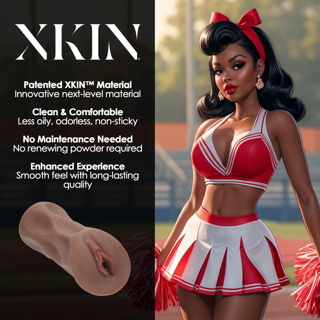 Xkin by shots Pinup Dolls - Cheerleader Cutie Cherry Splitz - TPE Grote Masturbator - 321g - Bruin (8714273028860)