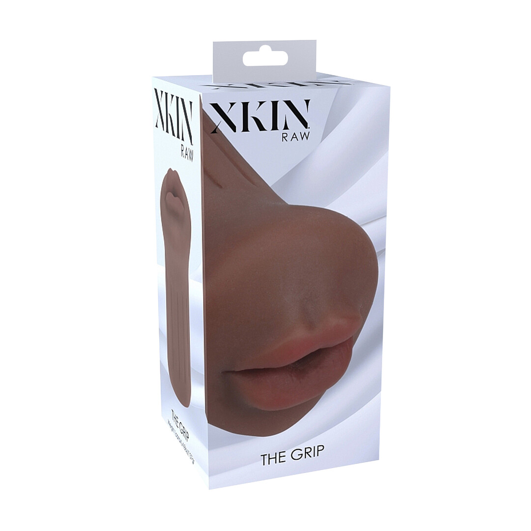 Xkin by shots Raw - The Grip - TPE Kleine Masturbator - 137g - Bruin (8714273028709)