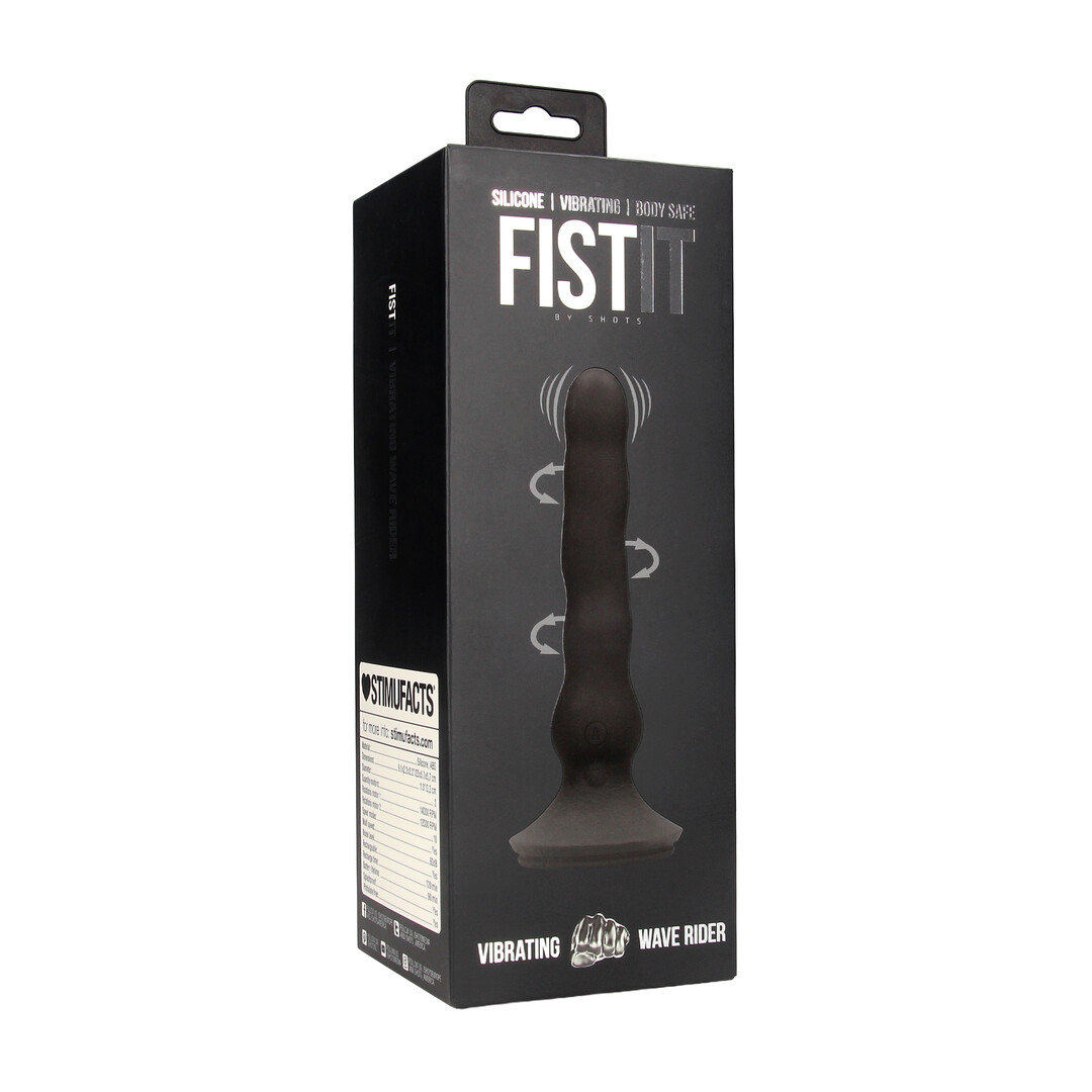 Fist it by shots Vibrating Wave Rider - Zwart (8714273042552)