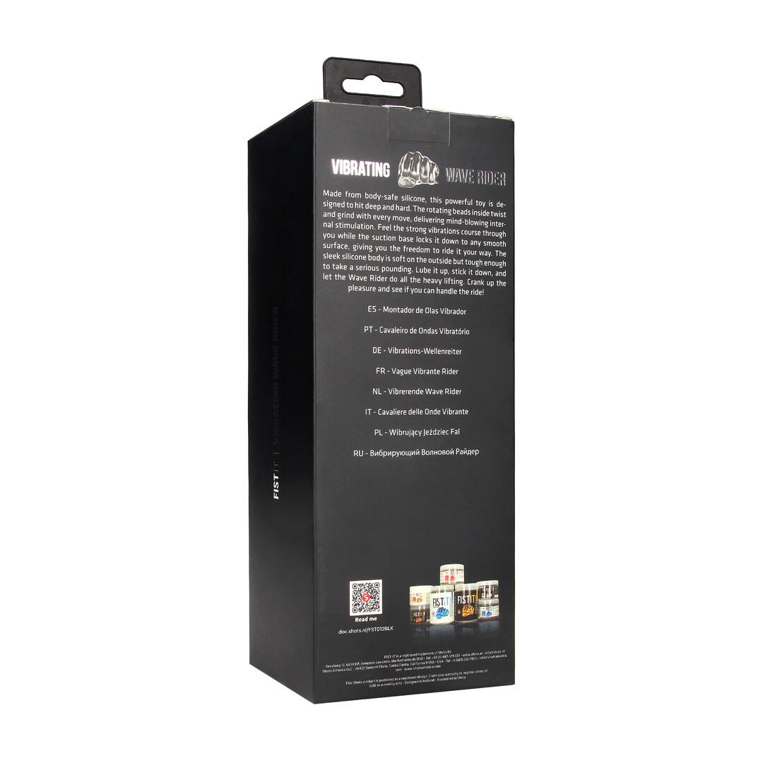 Fist it by shots Vibrating Wave Rider - Zwart (8714273042552)