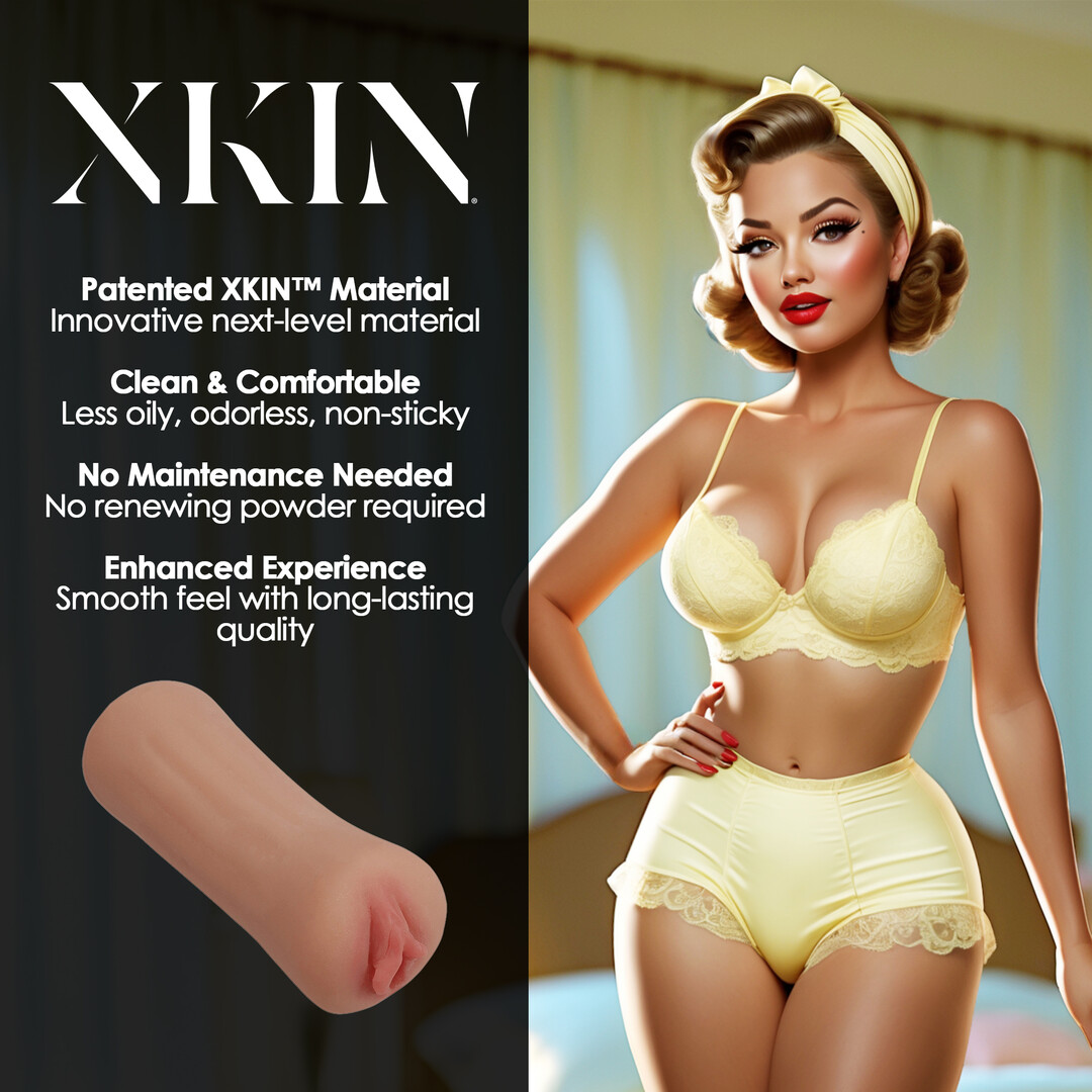 Xkin by shots Pinup Dolls - Slumber Party Slut Bettie Blowkiss - TPE Kleine Masturbator - 127g - Tan (8714273028631)