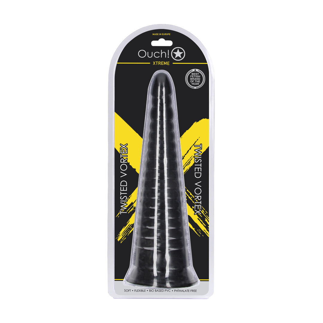 Ouch! by shots Twisted Vortex - Anal Plug - 30 cm - Black (8714273017420)
