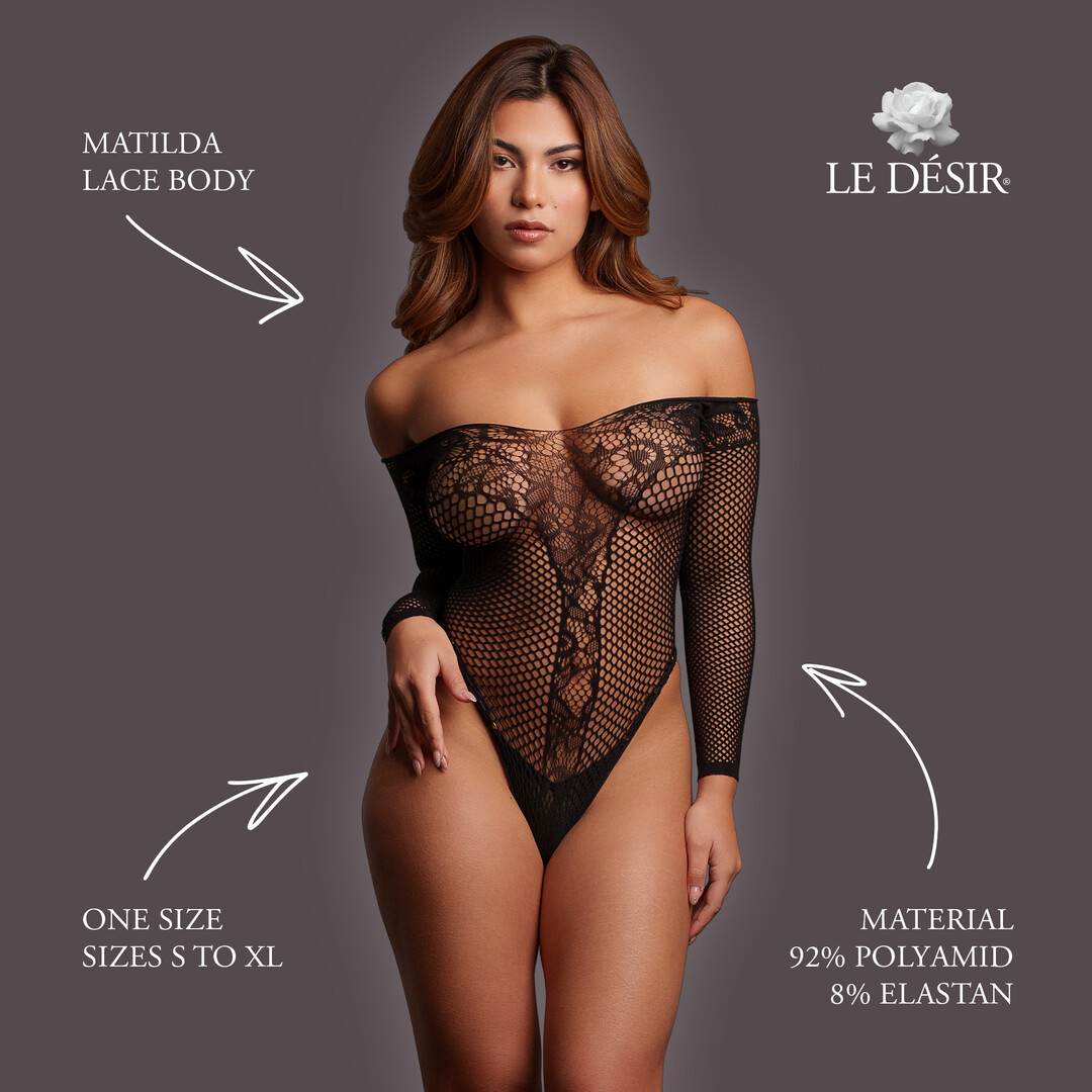 Le désir by shots Matilda - Lace Body - One Size - Black (8714273020925)
