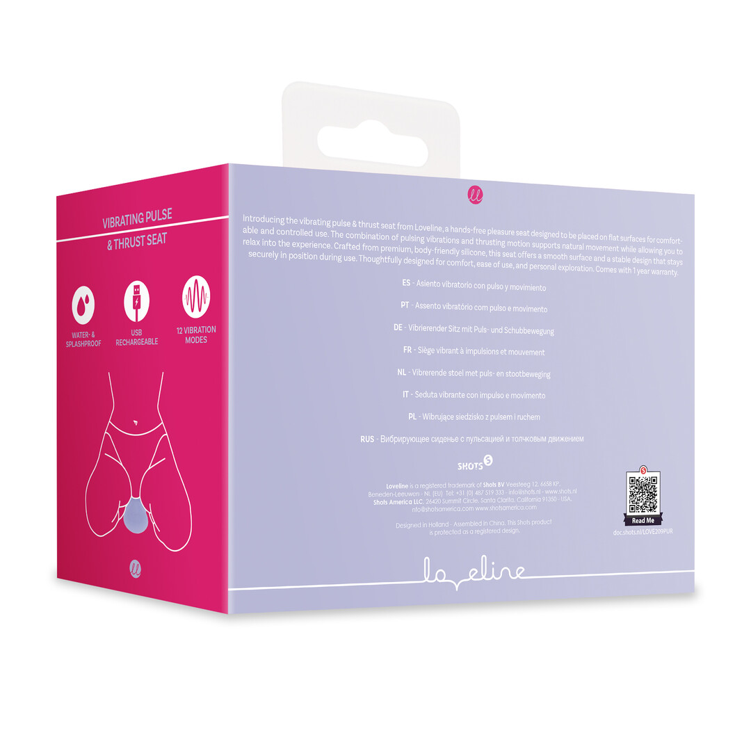 Loveline by shots Vibrerende Puls- en Duwstoel - Paars (8714273021359)