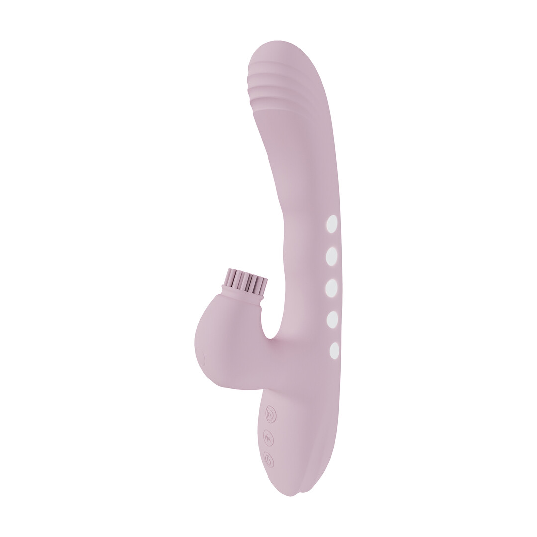 Vive by shots Andria - G-Spot Vibrerende en Tik Clit Stimulator met LED - Roze (8714273030061)