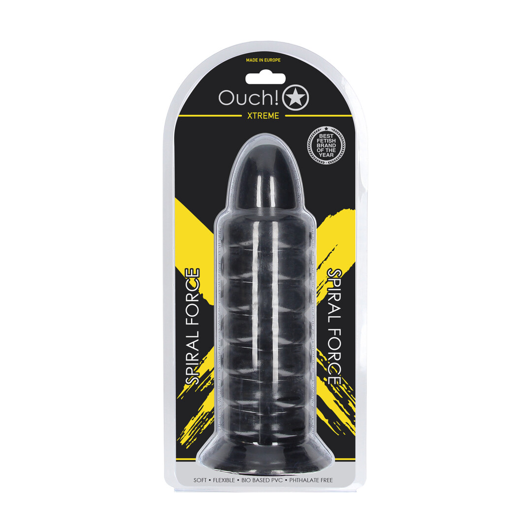 Ouch! by shots Spiral Force - Anal Plug - 23,5 cm - Black (8714273017468)