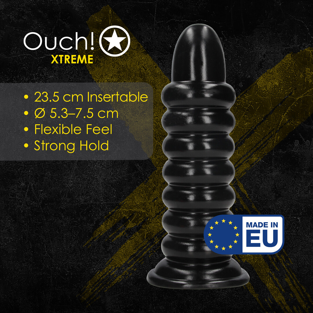 Ouch! by shots Spiral Force - Anal Plug - 23,5 cm - Black (8714273017468)