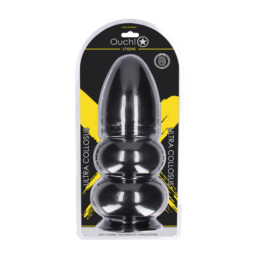 Ouch! by shots Ultra Collosus - Anal Plug - 33 cm - Black (8714273017475)
